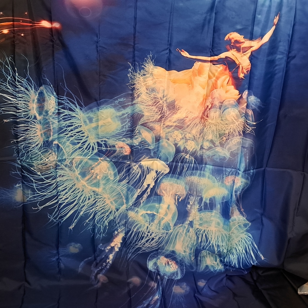 Dancing Jellyfish shower curtain